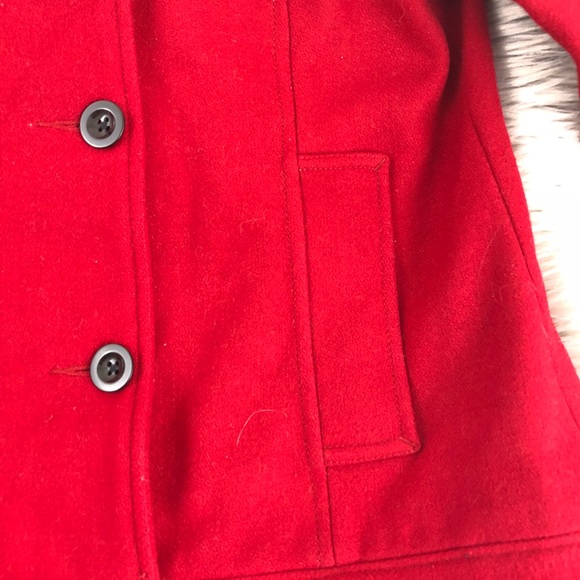 ❤️Red Old Navy Pea coat❤️ - Picture 4 of 6